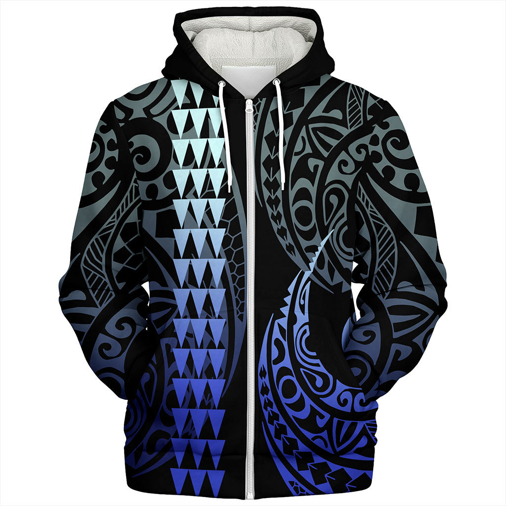 Hawaii Sherpa Hoodie Polynesian Kakau Style Ver.1