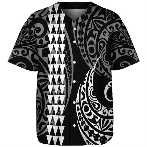 Hawaii Baseball Shirt Polynesia Kakau Style