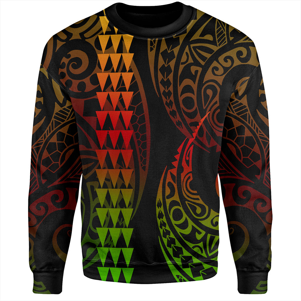 Hawaii Sweatshirt Polynesia Kakau Style