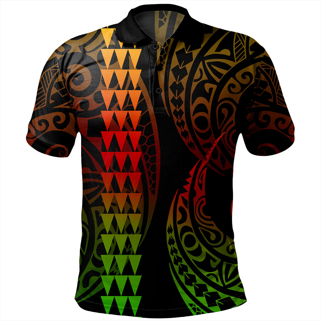 Hawaii Polo Shirt Polynesia Kakau Style