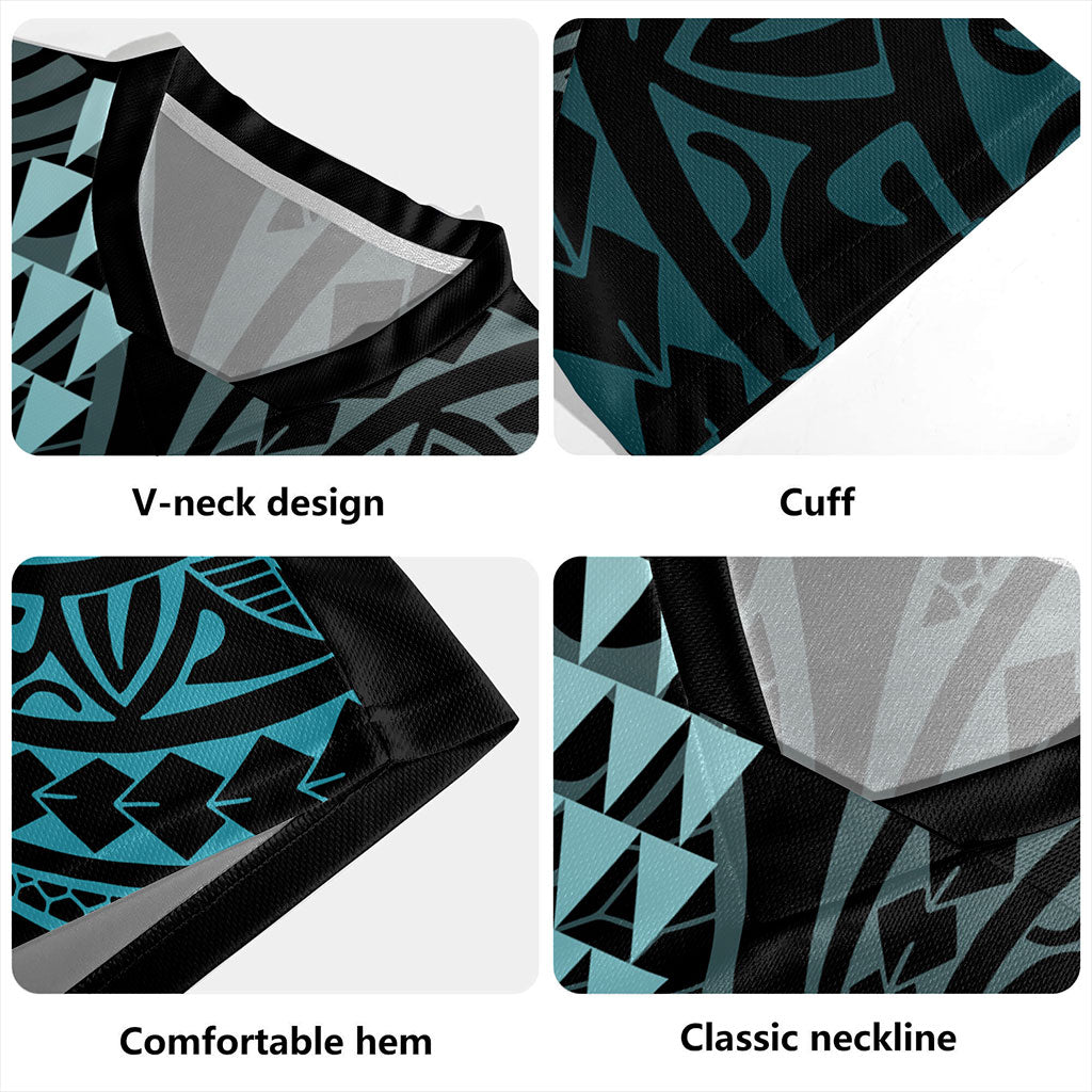 Hawaii Rugby Jersey Polynesian Kakau Style Ver.1