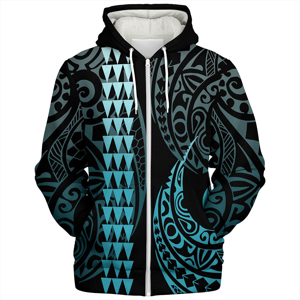 Hawaii Sherpa Hoodie Polynesian Kakau Style Ver.1