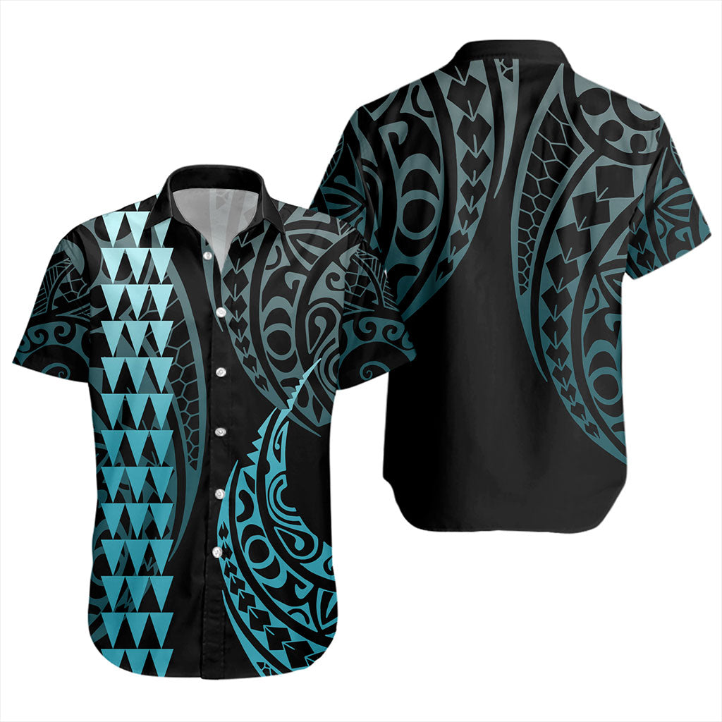 Hawaii Short Sleeve Shirt Polynesian Kakau Style Ver.1