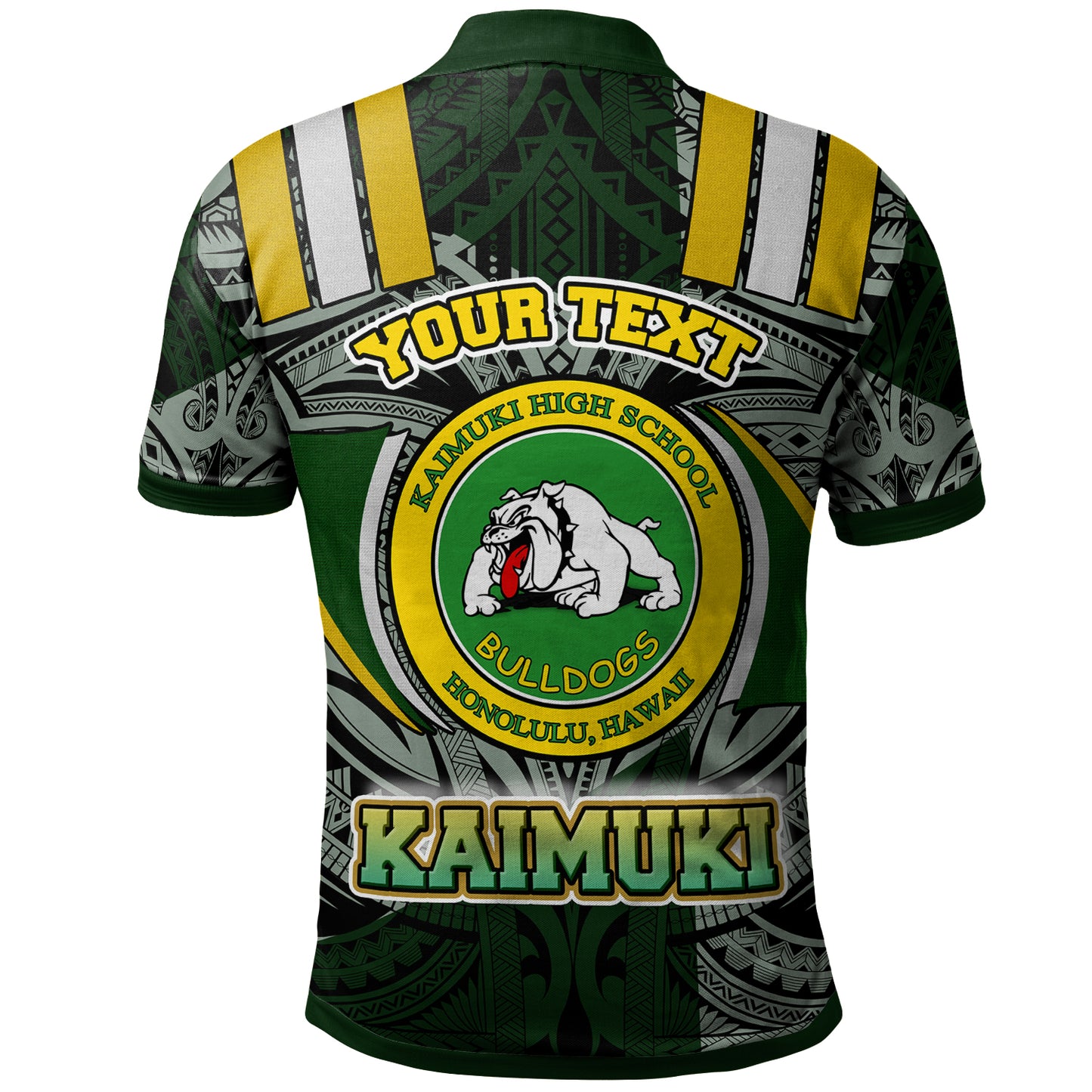 Hawaii Kaimuki High School Polo Shirt - Custom Kaimuki High School Polynesian Pattern Polo Shirt