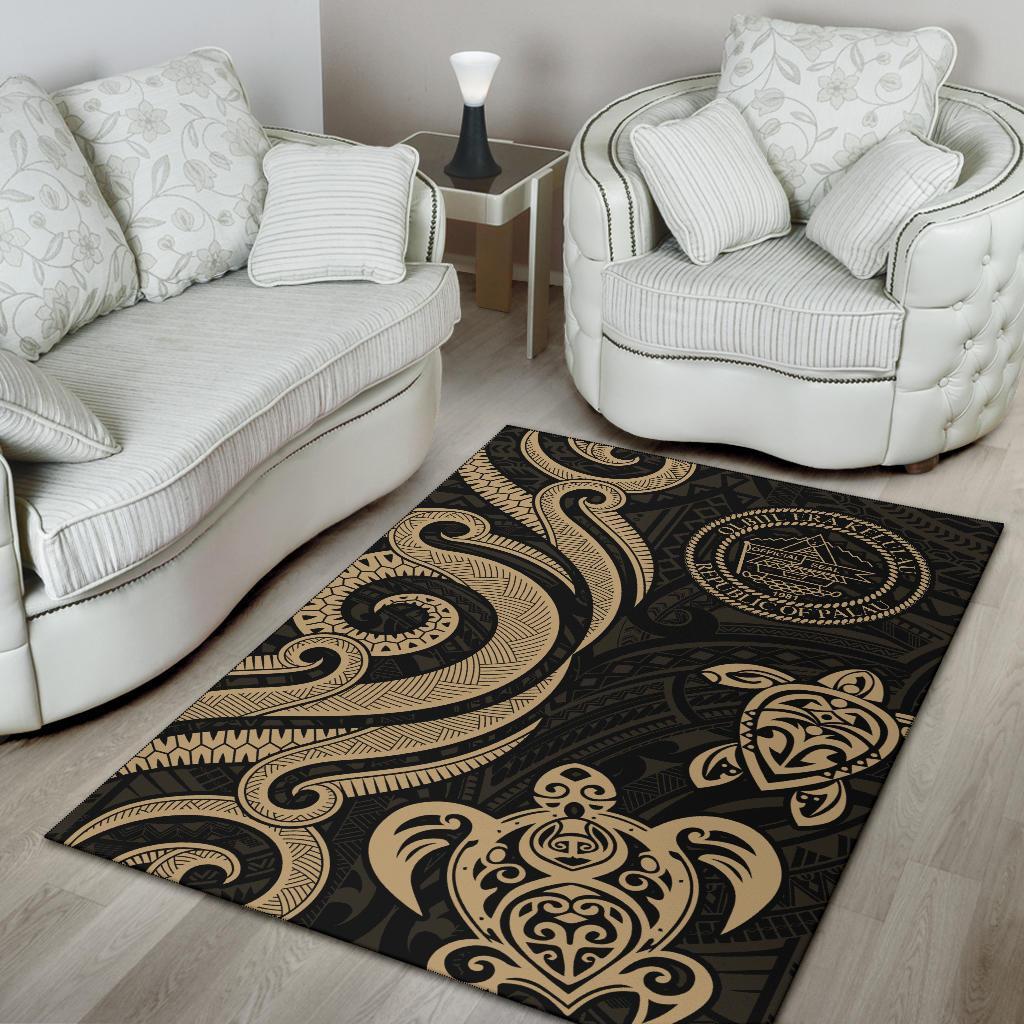 Palau Area Rug - Gold Tentacle Turtle