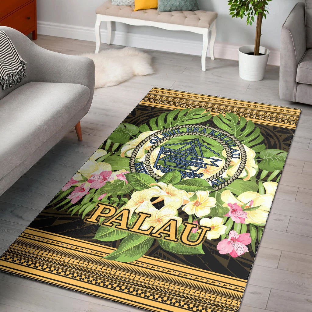 Palau Area Rug - Polynesian Gold Patterns Collection