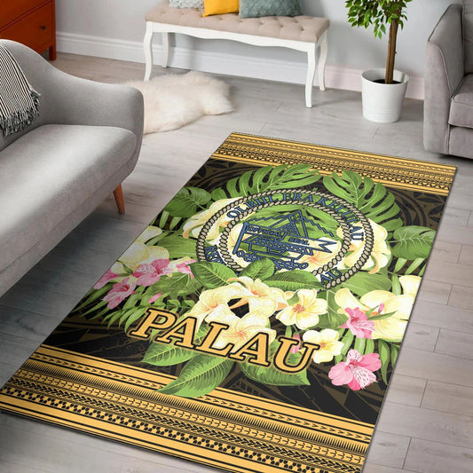 Palau Area Rug - Polynesian Gold Patterns Collection