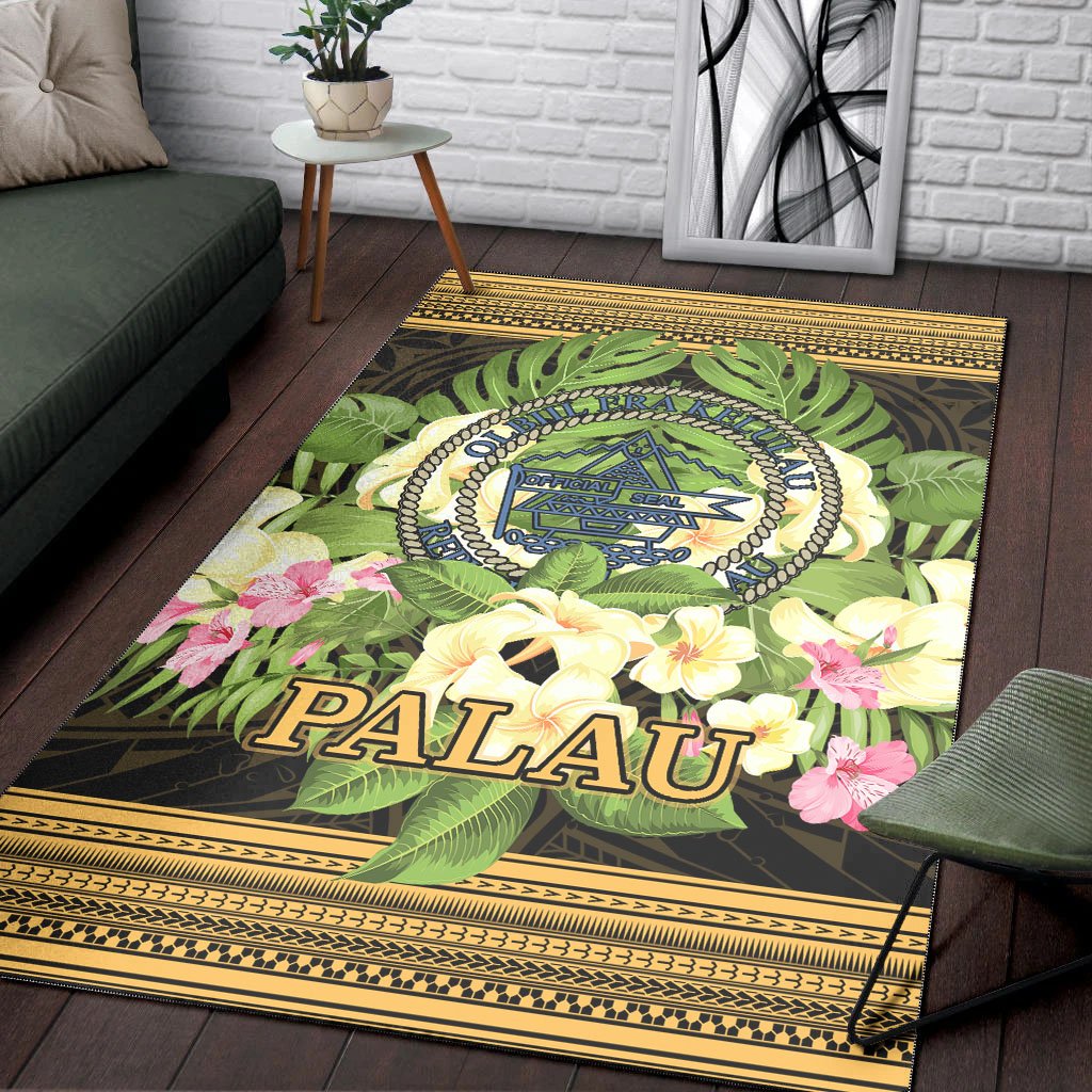 Palau Area Rug - Polynesian Gold Patterns Collection
