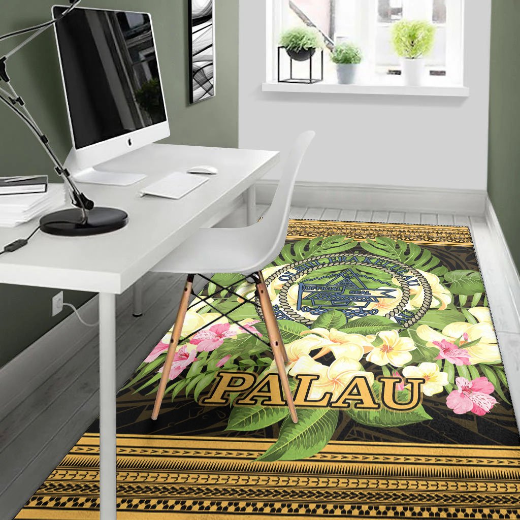 Palau Area Rug - Polynesian Gold Patterns Collection