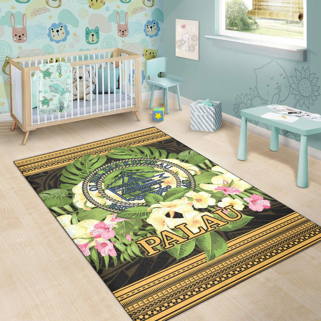 Palau Area Rug - Polynesian Gold Patterns Collection