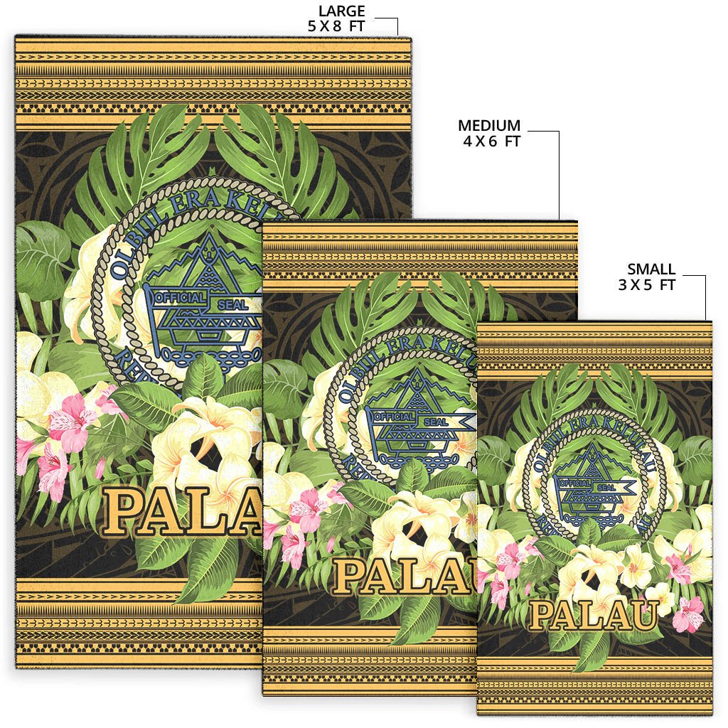 Palau Area Rug - Polynesian Gold Patterns Collection