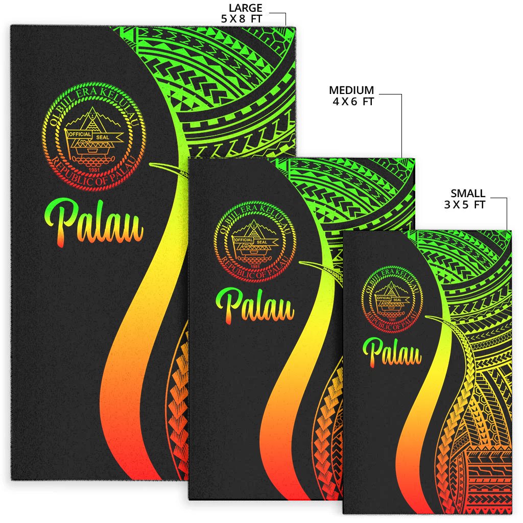 Palau Area Rug - Reggae Polynesian Tentacle Tribal Pattern
