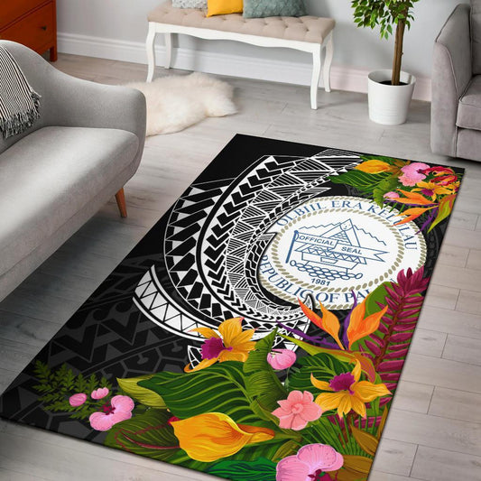 Palau Area Rug - Seal Spiral Polynesian Patterns