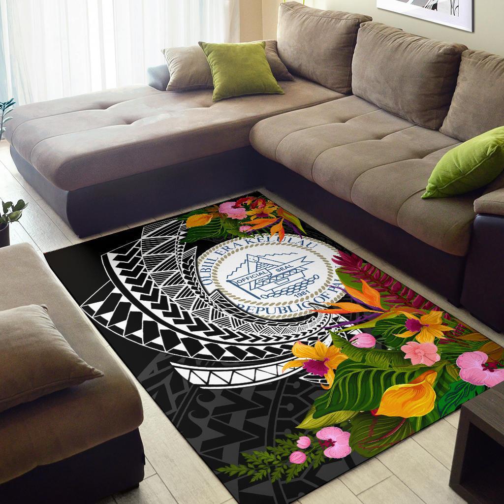 Palau Area Rug - Seal Spiral Polynesian Patterns