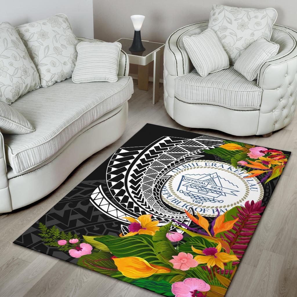 Palau Area Rug - Seal Spiral Polynesian Patterns