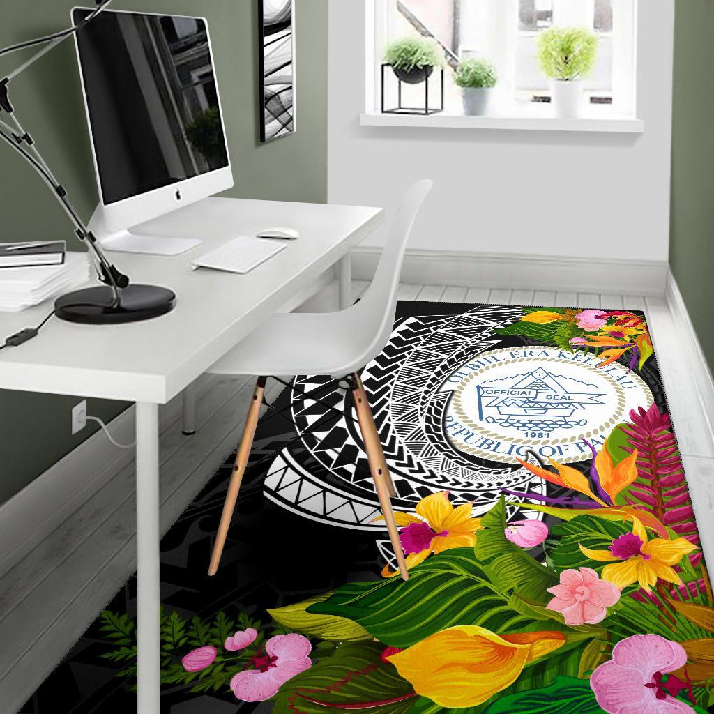 Palau Area Rug - Seal Spiral Polynesian Patterns