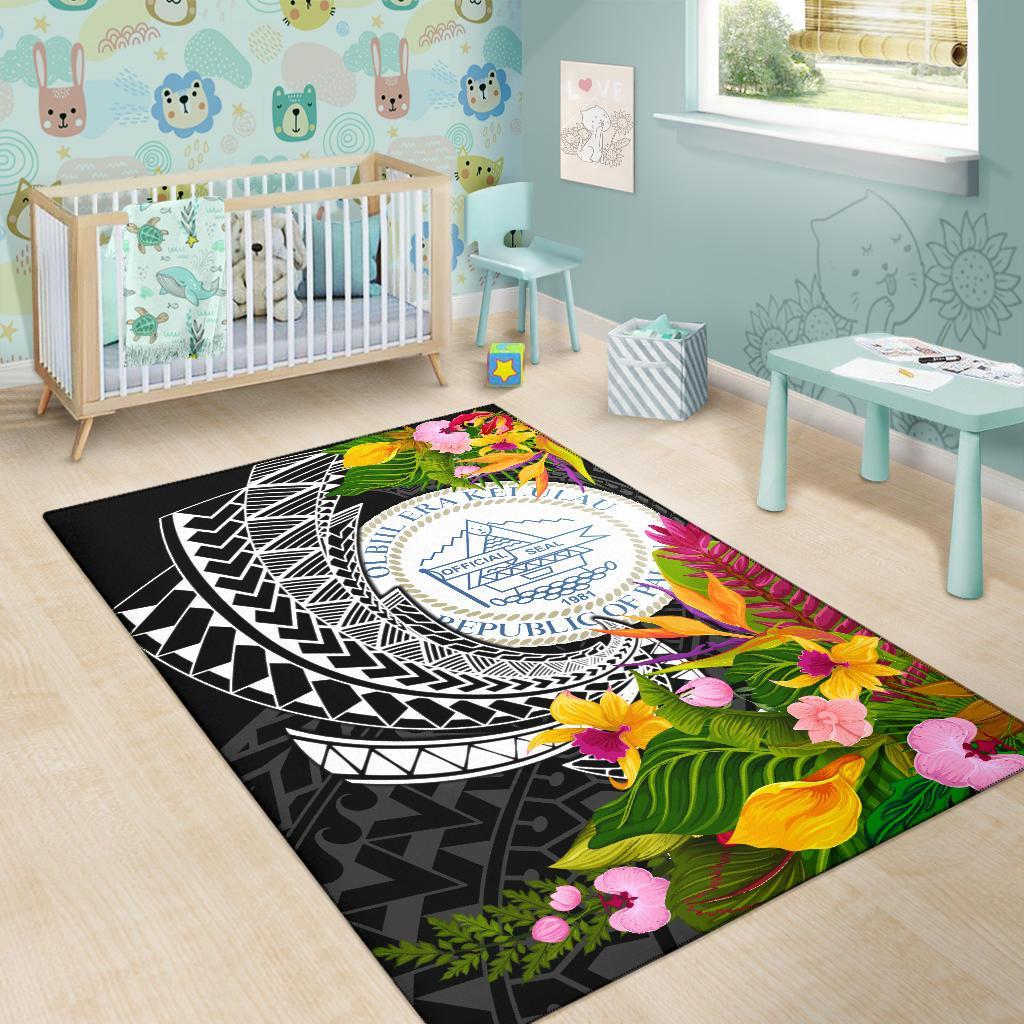 Palau Area Rug - Seal Spiral Polynesian Patterns