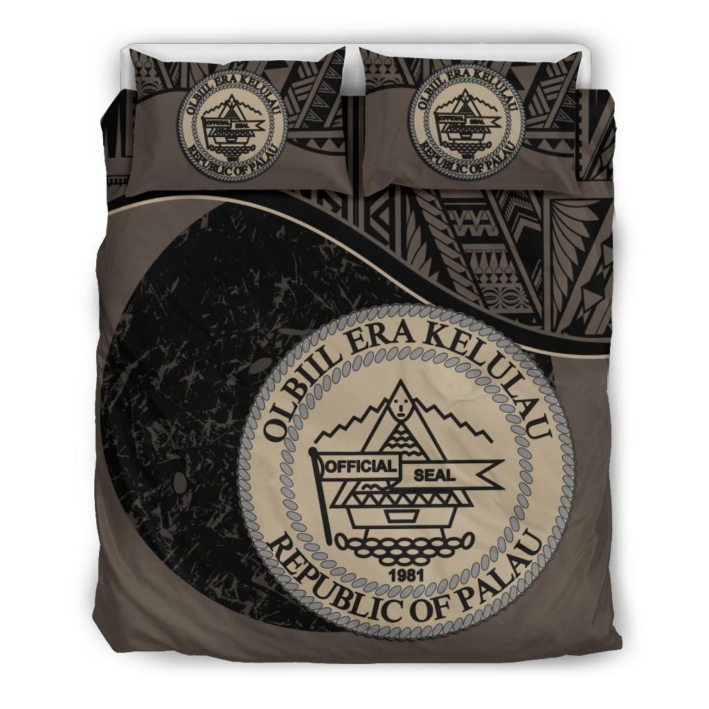 Palau Duvet Cover Set - Palau Coat Of Arms Brown