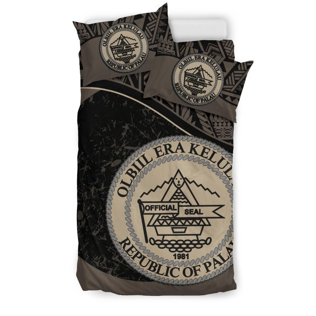 Palau Duvet Cover Set - Palau Coat Of Arms Brown