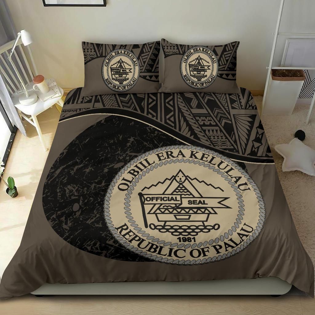 Palau Duvet Cover Set - Palau Coat Of Arms Brown