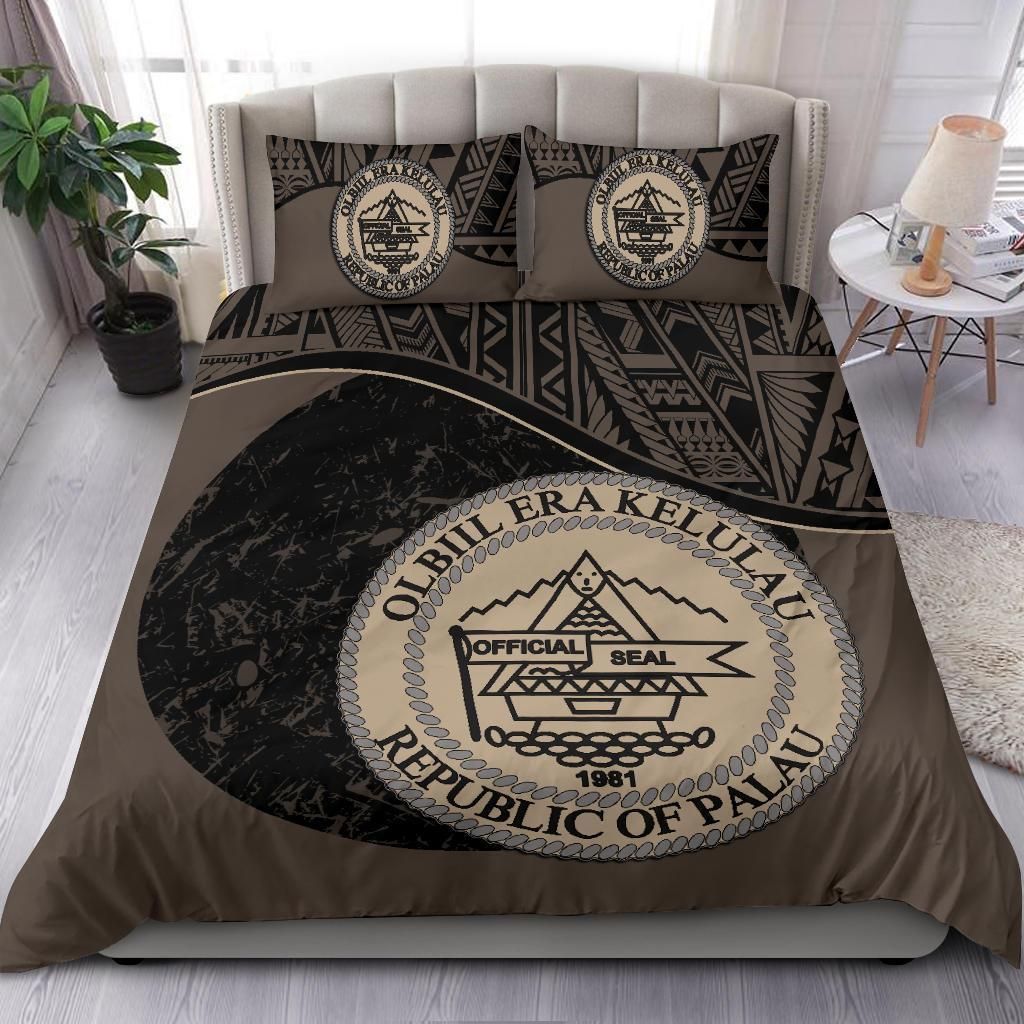 Palau Duvet Cover Set - Palau Coat Of Arms Brown