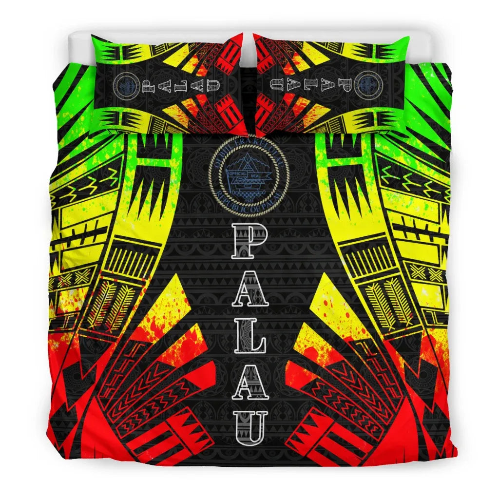 Palau Duvet Cover Set - Polynesian Tattoo Reggae