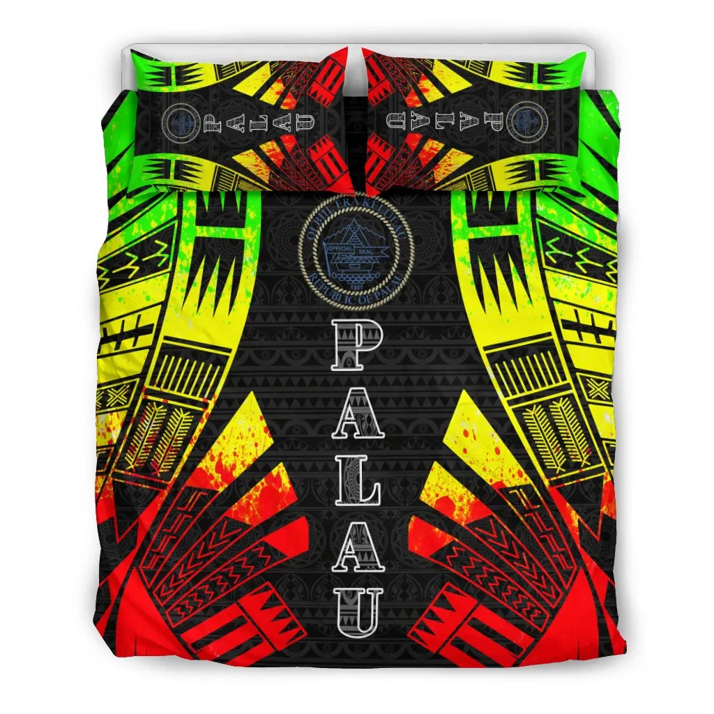 Palau Duvet Cover Set - Polynesian Tattoo Reggae