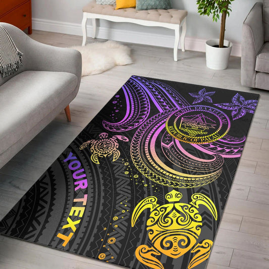 Palau Custom Personalised Area Rug - Pink Turtle