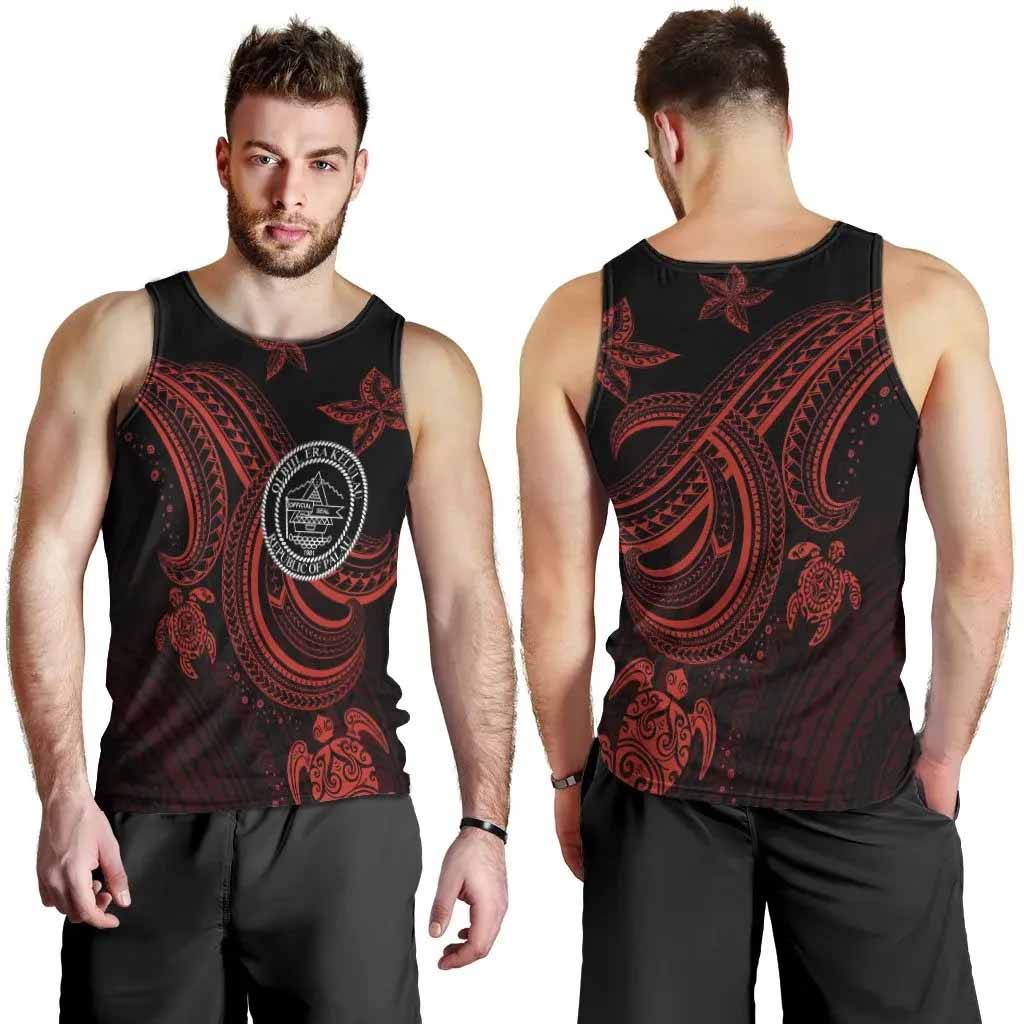 Palau Custom Personalised Men Tank Top - Red Turtle