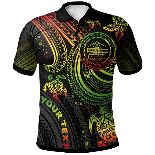 Palau Custom Personalised Polo Shirt - Reggae Turtle