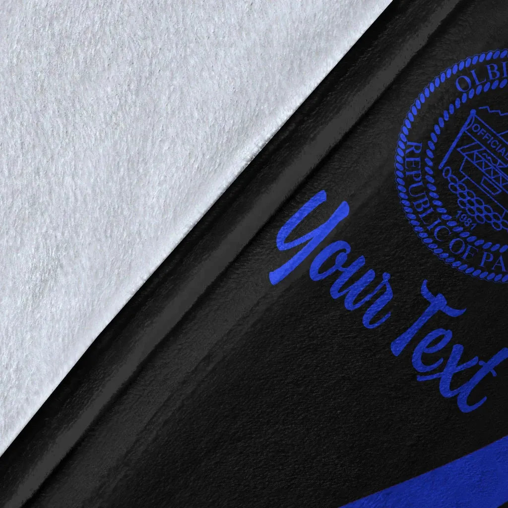 Palau Custom Personalised Premium Blanket - Blue Polynesian Tentacle Tribal Pattern Crest