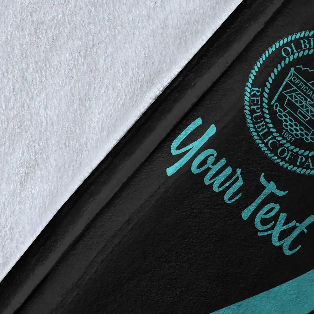 Palau Custom Personalised Premium Blanket - Turquoise Polynesian Tentacle Tribal Pattern Crest