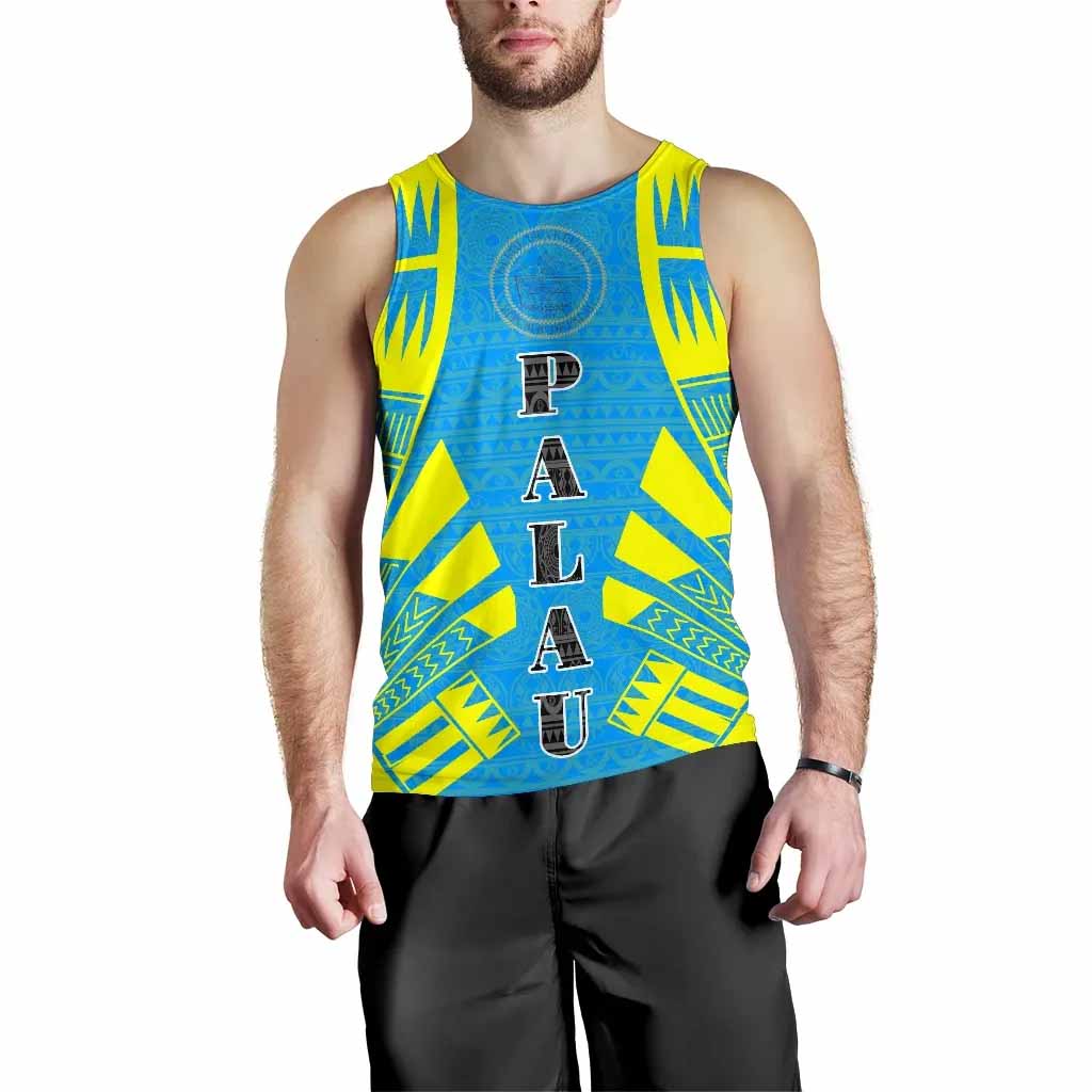 Palau Men Tank Top - Polynesian Tattoo Flag