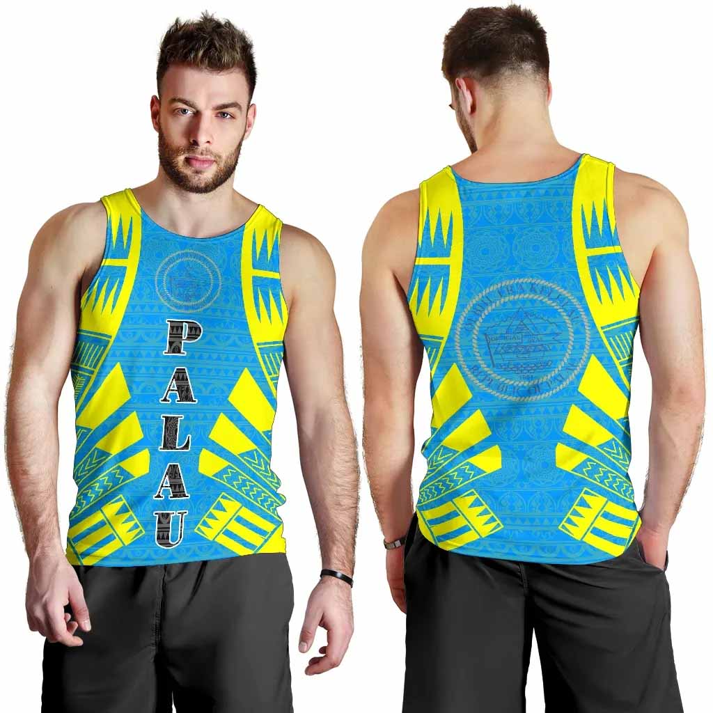 Palau Men Tank Top - Polynesian Tattoo Flag