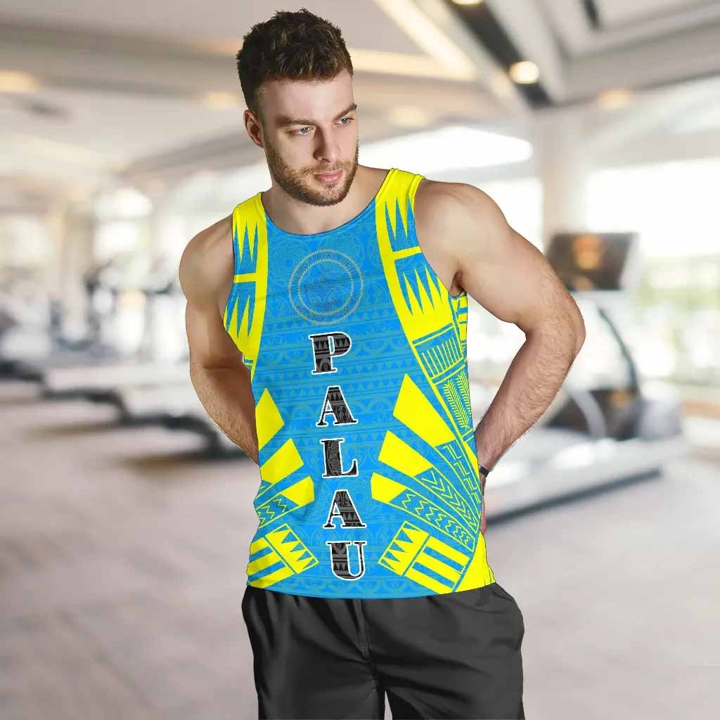 Palau Men Tank Top - Polynesian Tattoo Flag