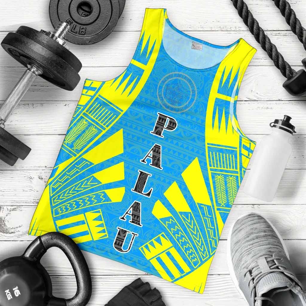 Palau Men Tank Top - Polynesian Tattoo Flag