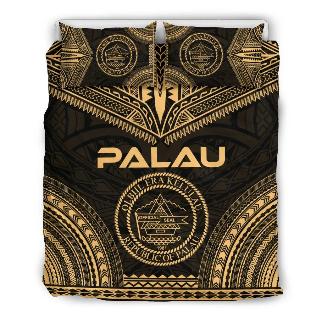 Palau Polynesian Chief Duvet Cover Set - Gold Version