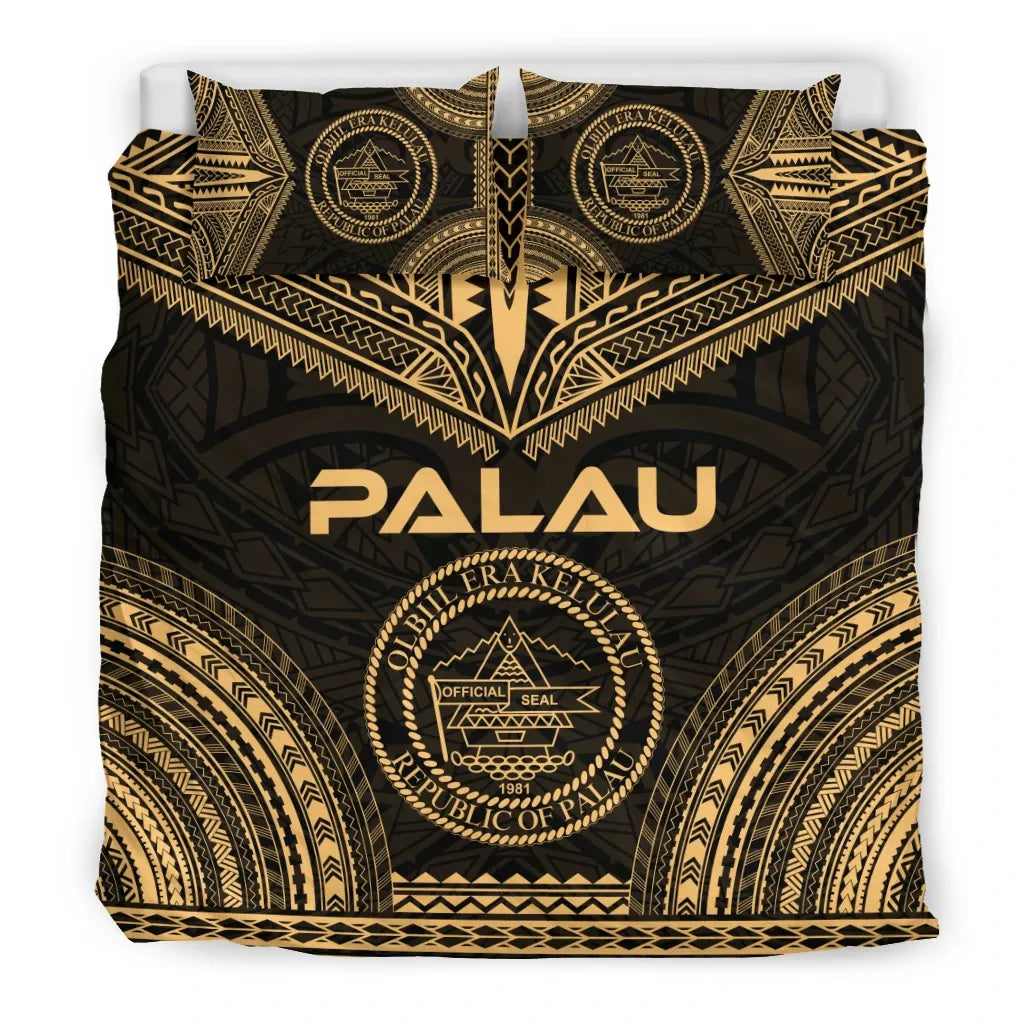 Palau Polynesian Chief Duvet Cover Set - Gold Version
