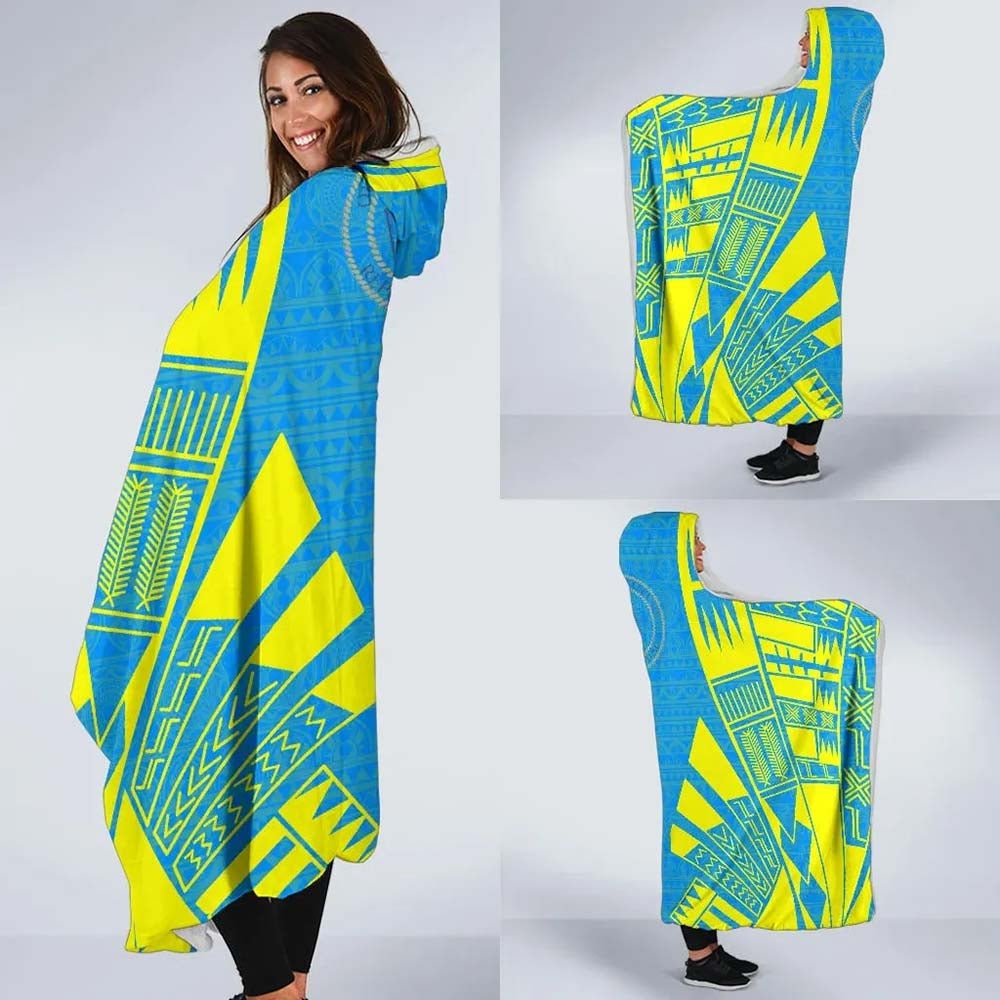 Palau Hooded Blanket - Polynesian Tattoo Flag