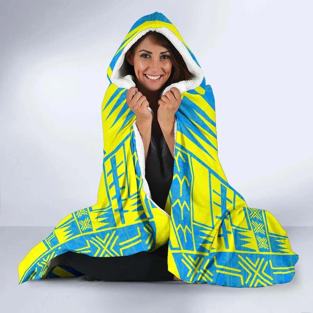 Palau Hooded Blanket - Polynesian Tattoo Flag