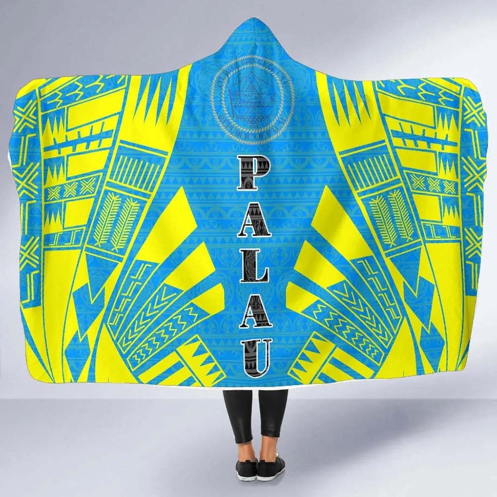 Palau Hooded Blanket - Polynesian Tattoo Flag