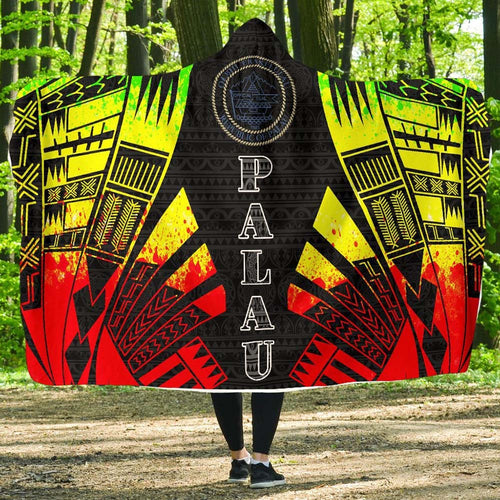 Palau Hooded Blanket - Polynesian Tattoo Reggae