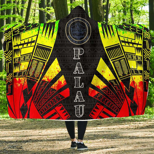 Palau Hooded Blanket - Polynesian Tattoo Reggae