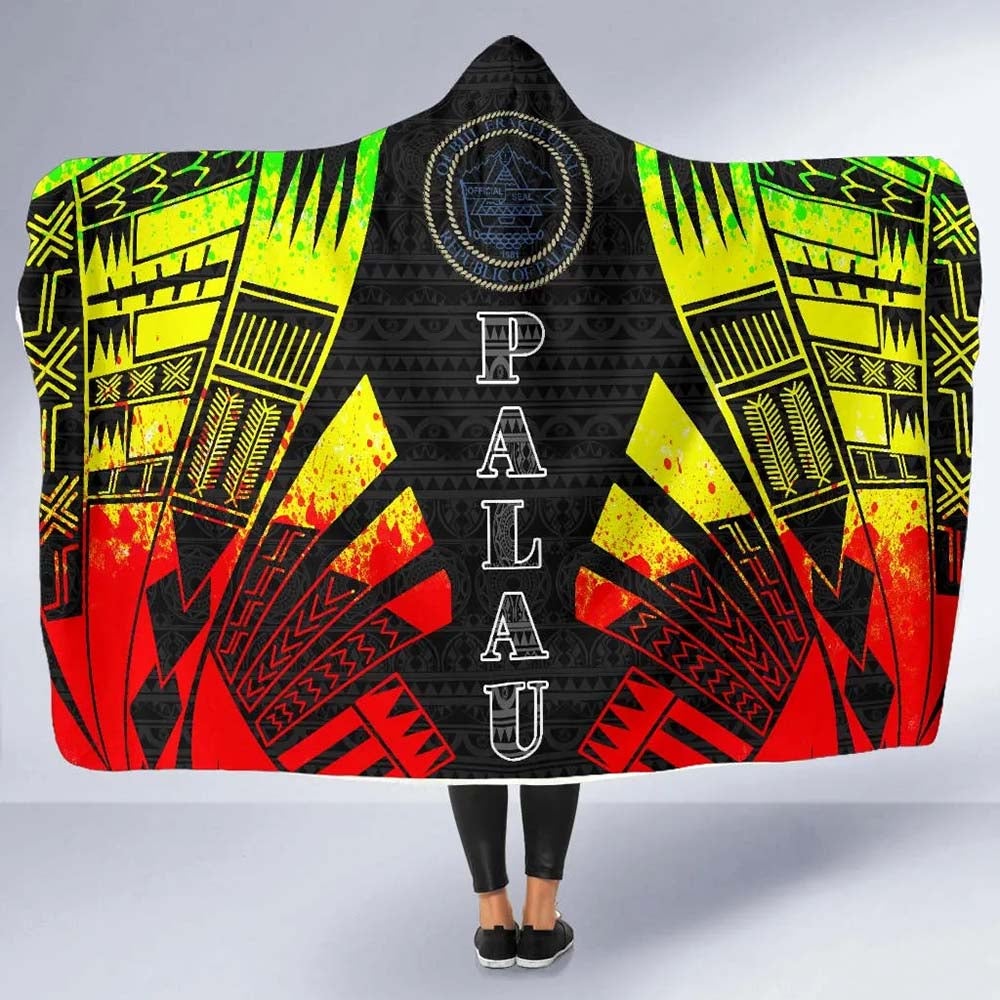 Palau Hooded Blanket - Polynesian Tattoo Reggae