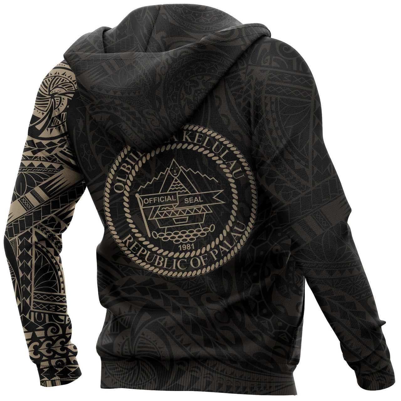 Palau Kid Hoodie - Palau Flag Polynesian Tattoo Style