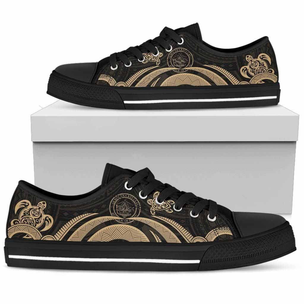 Palau Low Top Canvas Shoes - Gold Tentacle Turtle