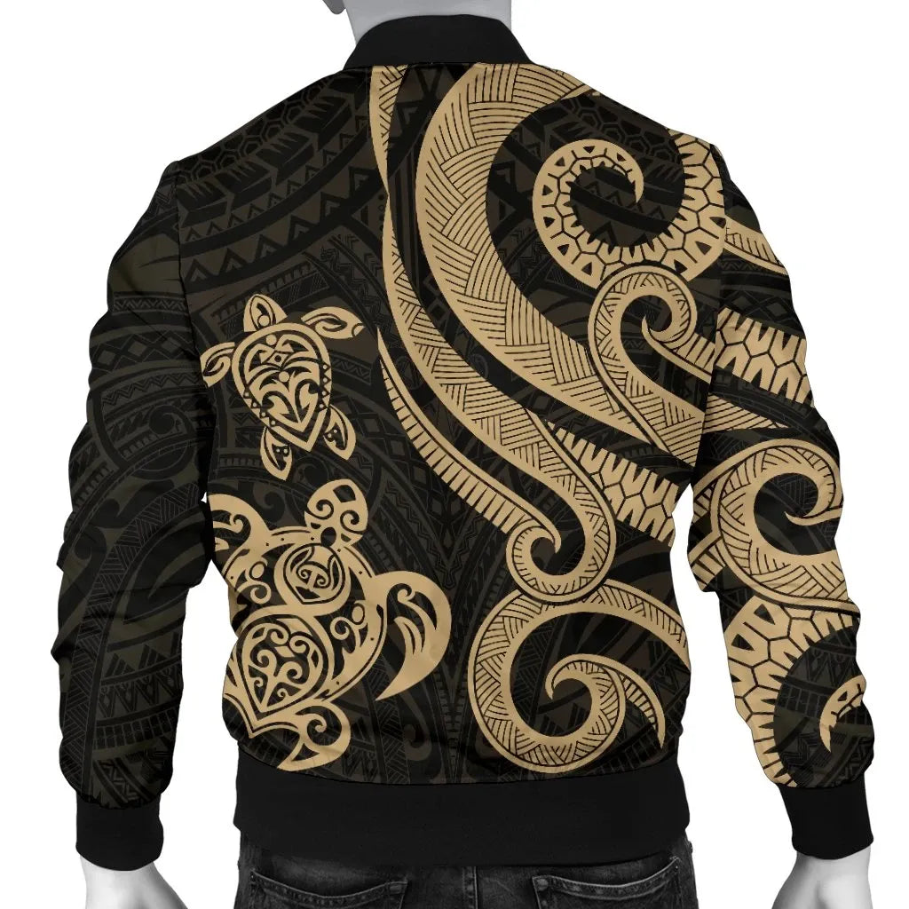 Palau Bomber Jacket - Gold Tentacle Turtle