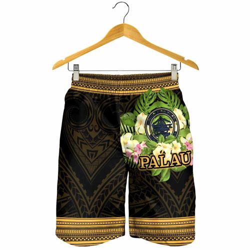 Palau Men Shorts - Polynesian Gold Patterns Collection