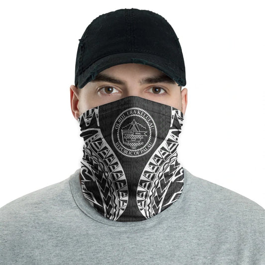 Palau Neck Gaiter - Polynesian Pattern White