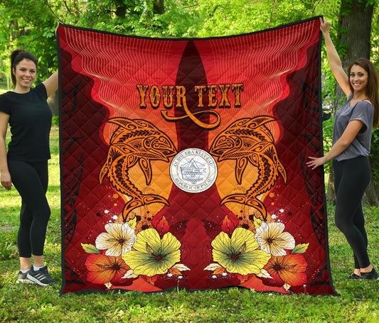 Palau Personalised Premium Quilt - Tribal Tuna Fish